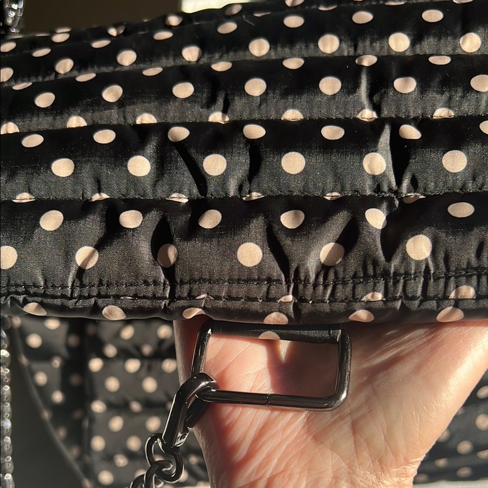 THINK ROYLN Black and White Polka Dot Shoulder Bag - Picture 16 of 16